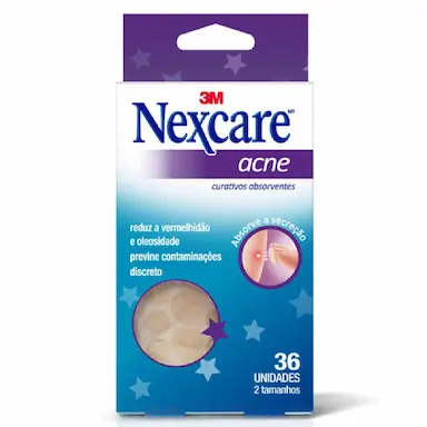 Curativo Absorvente para Acne Nexcare  36 unidades