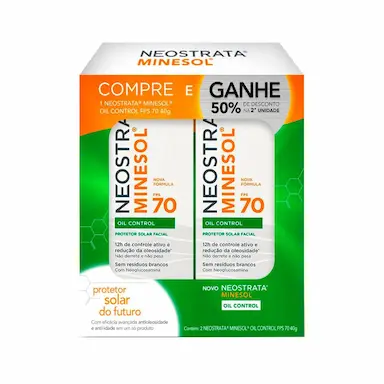 Kit Protetor Solar Facial NeoStrata Minesol Oil Control FPS 70 2 unidades de 40g