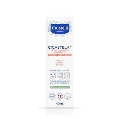 Creme Reparador Hidratante Mustela Bebê Cicastela Pele Sensibilizada com 40ml