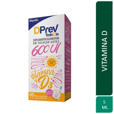 Vitamina D 600UI DPrev Todo Dia Frutas Gotas 5ml