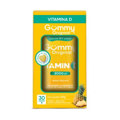 Vitamina D 2.000UI Gummy Vitamin D Abacaxi 30 gomas