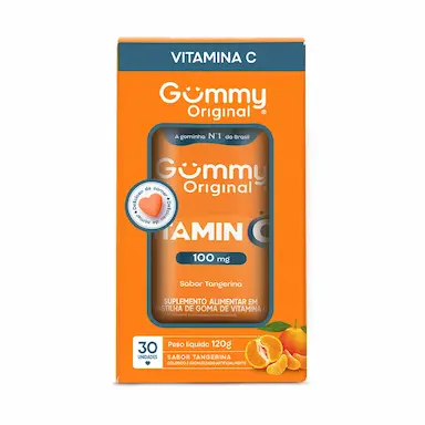 Vitamina C Gummy Vitamin C 100mg Tangerina 30 gomas