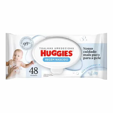Lenço Umedecido Huggies Recém Nascido Disney Baby Hipoalergênico Sem Fragrância 48 unidades