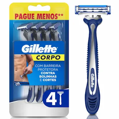 Aparelho para Depilação Gillette Corpo Descartável Leve 4 Pague 3