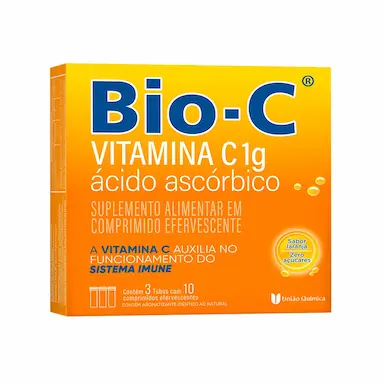 Vitamina C Efervescente Bio-C Laranja 30 comprimidos
