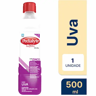 Pedialyte Max Sabor Uva Solução 500ml
