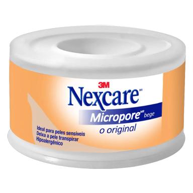 Fita Micropore Nexcare O Original Bege com 1 rolo de 25mmx4,5m