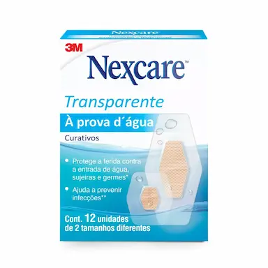 Curativo 3M Nexcare À Prova D'Água Sortidos com 12 unidades