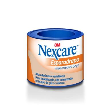 Esparadrapo Impermeável Nexcare Bege de 25mm x 0,9m com 1 unidade