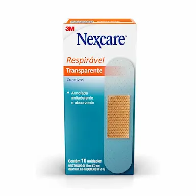 Curativo Transparente 3M Nexcare com 10 unidades
