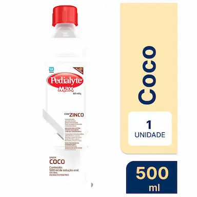 Probiótico Pedialyte Max Sabor Coco Solução 500ml