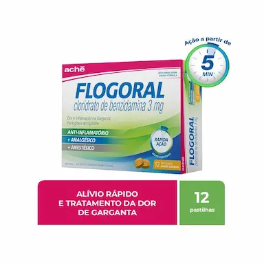 Pastilha Flogoral Laranja 12 unidades