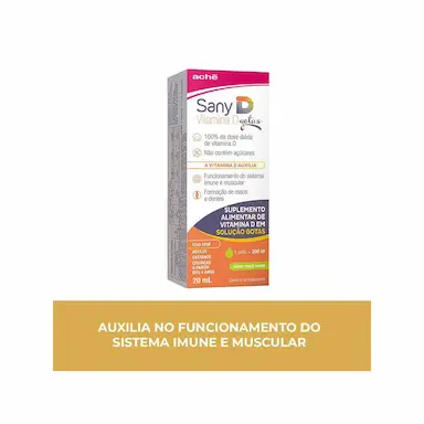 Vitamina D 200UI Sany D Maçã Verde Gotas 20ml