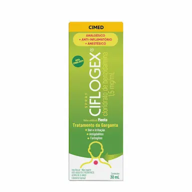 Spray para Garganta Ciflogex Sabor Menta 30ml