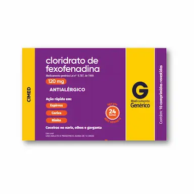Cloridrato de Fexofenadina 120mg 10 comprimidos Cimed Genérico