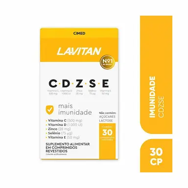 Polivitamínico Lavitan CDZSE +Imunidade 30 comprimidos