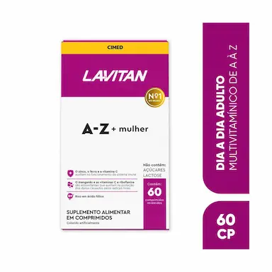 Polivitamínico Lavitan A-Z Mulher 60 Comprimidos