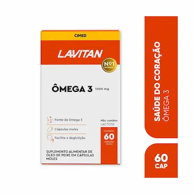 Lavitan Ômega 3 1000mg com 60 cápsulas