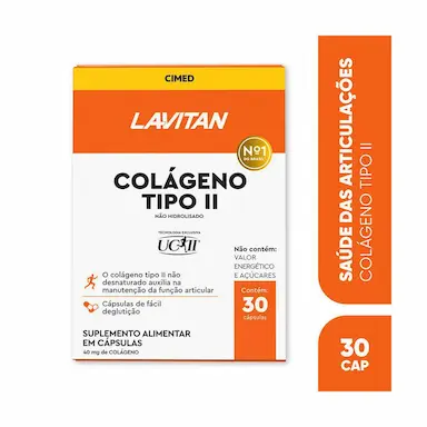 Lavitan Colágeno Tipo II com 30 cápsulas