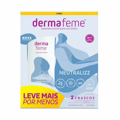 Kit Sabonete Líquido Íntimo Dermafeme Neutralizz com 2 unidades