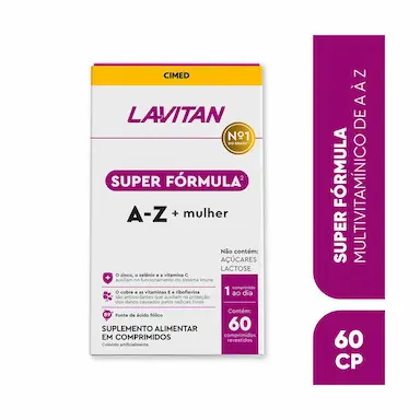 Polivitamínico Lavitan Super Fórmula A-Z + Mulher 60 comprimidos
