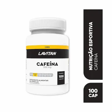 Cafeína Lavitan 200mg 100 cápsulas