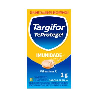 Vitamina C Efervescente Targifor TeProtege Imunidade1g 10 comprimidos
