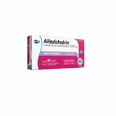Allexofedrin Cloridrato de Fexofenadina 120mg 10 comprimidos