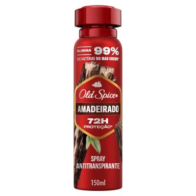 Desodorante Antitranspirante Aerosol Old Spice Amadeirado Masculino 72h 150ml