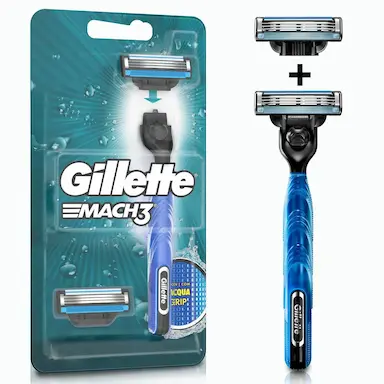 Barbeador Gillette Mach3 Acqua Grip 1 aparelho + 2 cargas