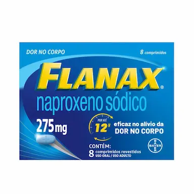Flanax Naproxeno Sódico 275mg 8 comprimidos