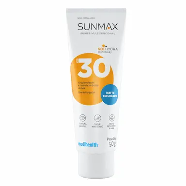 Protetor Solar Facial Matte Aveludado FPS 30 Sunmax 