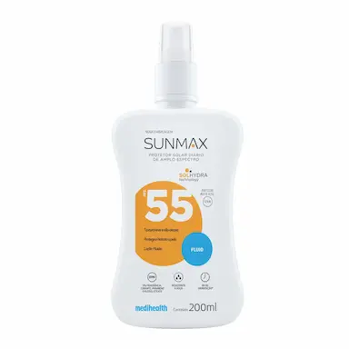 Protetor Solar Facial Fluido FPS 55 Sunmax Pele mista 200g