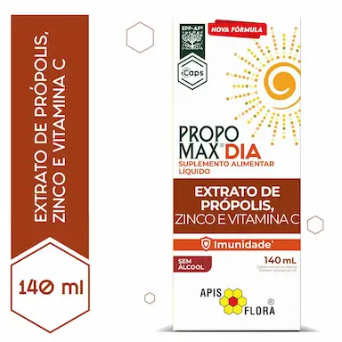 Extrato de Própolis Propomax Dia Vitamina C + Zinco 140ml