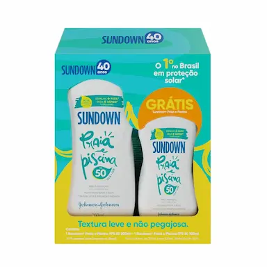 Kit Protetor Solar Sundown Praia & Piscina FPS 50 200ml + 120ml