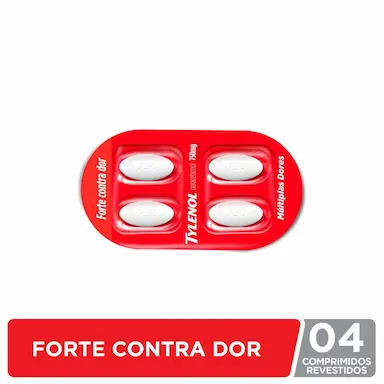 Tylenol Múltiplas Dores Paracetamol 750mg 4 comprimidos