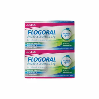 Pastilha Flogoral Sabor Menta 4 unidades