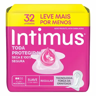Absorvente Intimus Toda Protegida Cobertura Suave Com Abas com 32 unidades