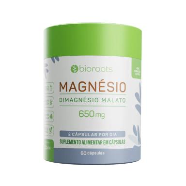 Magnésio Malato Bioroots 500mg  60 cápsulas