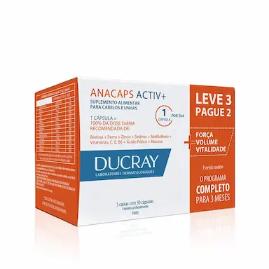 Polivitamínico Anacaps Activ+ Cabelos e Unhas 90 cápsulas