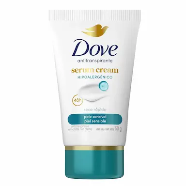 Desodorante Antitranspirante Creme Dove Creme Sérum Feminino 48h Hipoalergênico 50g