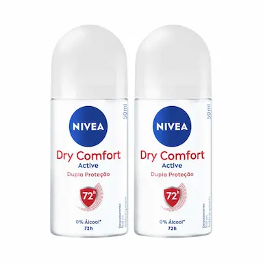 Kit Desodorante Nivea Dry Comfort Roll-On 50ml 2 unidades