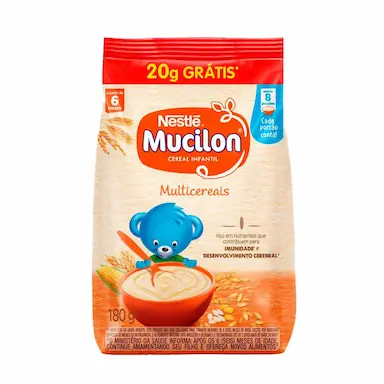 Cereal Infantil Nestlé Mucilon Multicereais a partir de 6 meses 180g Grátis 20g

