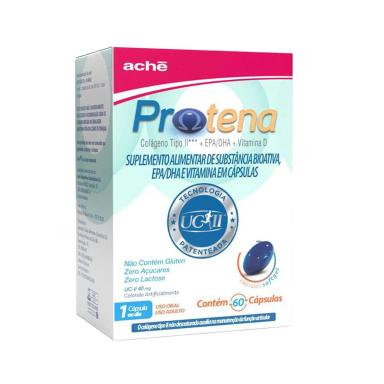 Protena Colágeno Não Hidrolisado Tipo II 40mg + Ômega 3 + Vitamina D - 60 cápsulas