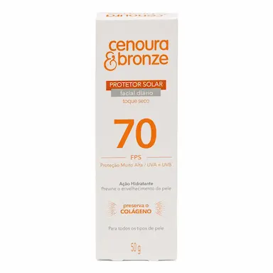 Protetor Solar Facial FPS 70 Cenoura & Bronze 50g