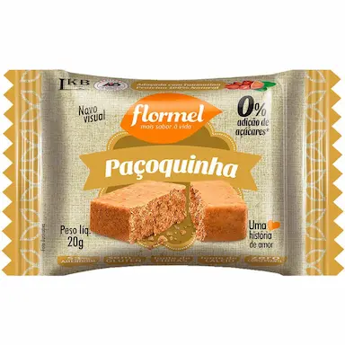 Paçoca Zero Açúcar Flormel com 20g