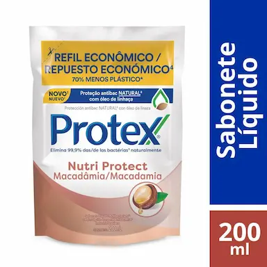 Refil Sabonete Líquido Corporal Protex Macadâmia com 200ml