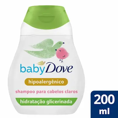 Shampoo Baby Dove Hidratação Enriquecida Cabelos Claros com 200ml