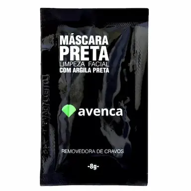 Máscara Facial Preta Avenca Removedora de Cravos com 8g