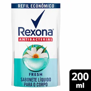 Refil Sabonete Líquido Rexona Antibacterial Fresh com 200ml
